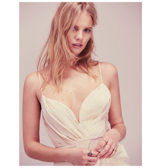 Free People Venus Draped Midi Evening Dress - Picture 6 of 9